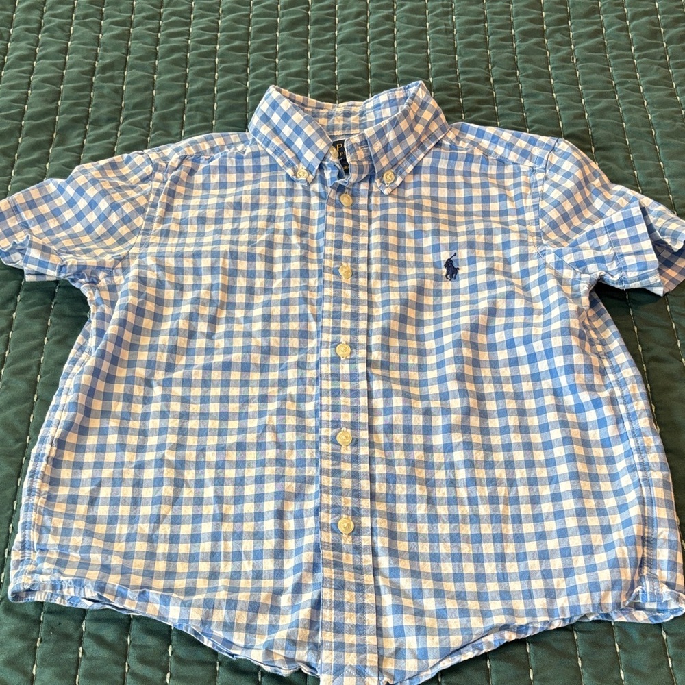 Ralph Lauren Polo Blue Checkered Kids Shirt